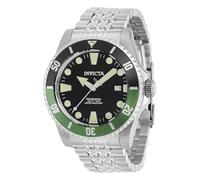 Invicta Pro Diver Orologio da Uomo in acciaio inossidabile con movimento Automatico - 44mm, Argento/Nero/Verde