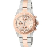 Invicta Pro Diver Orologio da Uomo in acciaio inossidabile con movimento Quarzo - 43mm, Argento/Oro Rosa