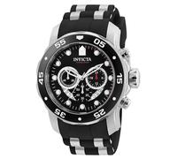 Invicta Pro Diver SCUBA - Orologio da Uomo in Acciaio Inossidabile con Movimento al Quarzo, Argento/Nero - 48 mm