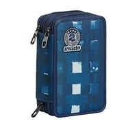 INVICTA S.P.A. Astuccio 3 Scoparti Invicta, Grid Shades, Blu, Completo di Matite, Penne, Pennarelli…