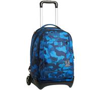 INVICTA S.P.A. Trolley New Tech Camo Squared, Blu, 3 in 1 Zaino Sganciabile,