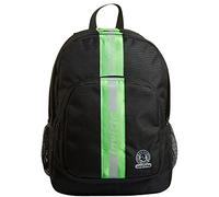 INVICTA S.P.A. Zaino Strong Invicta, Reflective Band, Nero/Verde, 38 Lt, Doppio Scomparto, Scuola e Tempo Libero
