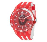 Invicta Subaqua 69450 Orologio da uomo, impermeabile, analogico, movimento al quarzo, acrilico, quadrante rosso, 44 mm