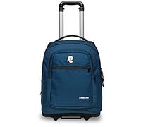 Invicta Trolley BUMP PLAIN, Blu - 2 Scomparti + 2 Tasche Frontali + Tasca Porta Borraccia - Maxi Capienza 42 LT - Scuola, Viaggio & Tempo Libero