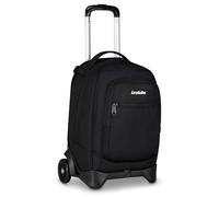 Invicta Trolley Plug Plain, Nero, 34 L, Doppio Scomparto, Cross-over System, Barra Telescopica, Tasca attrezzata, Scomparto porta pc, Tasca portaborraccia, Scuola media e superiore, Ragazzo