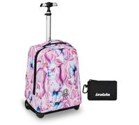 Invicta Trolley Scuola Benin Fantasy, Rosa e Viola, 2 in 1, Con Spallacci Uso Za