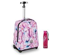 Invicta Trolley Scuola Benin Fantasy, Rosa e Viola, 2 in 1, Con Spallacci Uso Za