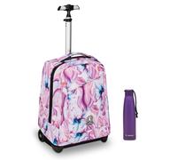Invicta Trolley Scuola Benin Fantasy, Rosa e Viola, 2 in 1, Con Spallacci Uso Za