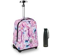 Invicta Trolley Scuola Benin Fantasy, Rosa e Viola, 2 in 1, Con Spallacci Uso Za