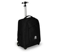 Invicta Trolley Scuola Benin Solid, Nero, 2 in 1, Con Spallacci Uso Zaino, Tasca porta Borraccia e Porta Laptop, Scuola & Viaggio, Ragazzi