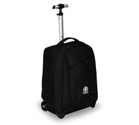 Invicta Trolley Scuola Benin Solid, Nero, 2 in 1, Con Spallacci Uso Zaino, Tasca porta Borraccia e Porta Laptop, Scuola & Viaggio, Ragazzi