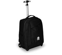 Invicta Trolley Scuola Benin Solid, Nero, 2 in 1, Con Spallacci Uso Zaino, Tasca porta Borraccia e Porta Laptop, Scuola & Viaggio, Ragazzi