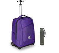 Invicta Trolley Scuola Benin Solid, Viola, 2 in 1, Con Spallacci Uso Zaino, Tasc