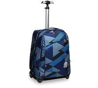 Invicta Trolley Scuola, Blu, Mountain Blue, 2 in 1, Doppio Uso, con Spallacci per Uso Zaino, Tasca Porta PC Portatile, Zaini e Trolley, Scuola e Viaggio, Bambini e Ragazzi