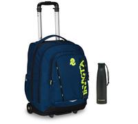 Invicta Trolley Scuola Bump Change Line Color, Blu, 2 in 1, Zaino Doppio Scompar