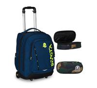 Invicta Trolley Scuola Bump Change Line Color, Blu, 2 in 1, Zaino Doppio Scompar