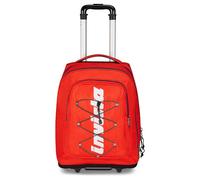 Invicta Trolley Scuola Bump, Rosso, 38 L, Doppio Scomparto, Barra Telescopica, Ruote 75 mm, Tasca attrezzata, Scomparto porta pc, Tasche portaborraccia, Scuola media e superiore, Ragazzo, Ragazza