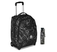 Invicta Trolley Scuola Fisso New Benin Fantasy, Grigio, 2 in 1, Doppio Uso, Trol