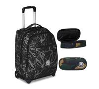 Invicta Trolley Scuola Fisso New Benin Fantasy, Grigio, 2 in 1, Doppio Uso, Trol