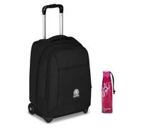Invicta Trolley Scuola Fisso New Benin Solid, Nero, 2 in 1, Doppio Uso, Trolley
