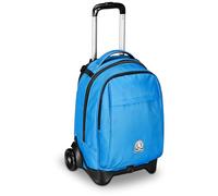 Invicta Trolley Scuola New Tech Solid, Azzurro, 3 in 1, Zaino con Carrello Sganciabile, Multi tasche, Maxi Capienrte, Scuola, Viaggio e Tempo Libero, Ragazzi
