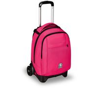Invicta Trolley Scuola New Tech Solid, Rosa, 3 in 1, Zaino con Carrello Sganciabile, Multi tasche, Maxi Capienrte, Scuola, Viaggio e Tempo Libero, Ragazzi