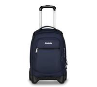 Invicta Trolley Scuola Plug, Blu, 3 in 1, Zaino Doppio Scomparto Con Carrello Sganciabile, Tasca Per PC, Tasca Per Borraccia, 34 lt, Scuola Media e Superiore, Viaggio, Zaino Ragazza e Ragazzo