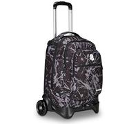 Invicta Trolley Scuola Plug Fantasy, Nero, Multi Uso, Zaino Doppio Scomparto Con Carrello Sganciabile, Tasca PC, Tasca Borraccia e Tasca Con Organizer, Trolley Medie Superiori Viaggio, Ragazzo