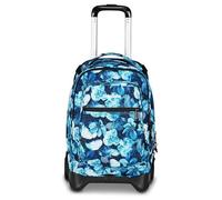 Invicta Trolley Scuola Plug Fantasy Shine, Blu, 3 in 1, Zaino Doppio Scomparto Con Carrello Sganciabile, Tasca Per PC, Tasca Per Borraccia, 34 lt, Scuola Media e Superiore, Viaggio, Zaino Ragazza