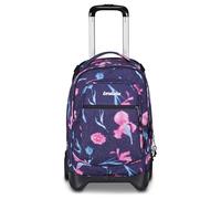 Invicta Trolley Scuola Plug Fantasy Shine, Viola, 3 in 1, Zaino Doppio Scomparto Con Carrello Sganciabile, Tasca Per PC, Tasca Per Borraccia, 34 lt, Scuola Media e Superiore, Viaggio, Zaino Ragazza