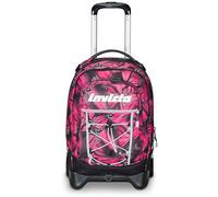 Invicta Trolley Scuola Plug Fantasy, Viola, Multi Uso, Zaino Doppio Scomparto Con Carrello Sganciabile, Tasca PC, Tasca Borraccia e Tasca Con Organizer, Trolley Medie Superiori Viaggio, Ragazza
