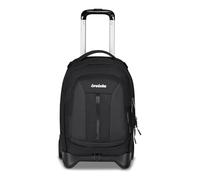 Invicta Trolley Scuola Plug Led, Nero, 3 in 1, Zaino Doppio Scomparto Con Carrello Sganciabile, Tasca Per PC, Tasca Per Borraccia, 34 lt, Scuola Media e Superiore, Viaggio, Zaino Ragazza e Ragazzo