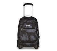 Invicta Trolley Scuola Plug, Nero, 3 in 1, Zaino Doppio Scomparto Con Carrello Sganciabile, Tasca Per PC, Tasca Per Borraccia, 34 lt, Scuola Media e Superiore, Viaggio, Zaino Ragazzo