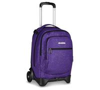 Invicta Trolley Scuola Plug Shine, Viola, 34 L, Effetto brillantini, Doppio Scomparto, Cross-over System, Tasca attrezzata, Scomparto porta pc, Tasca portaborraccia, Scuola media e superiore, Ragazza
