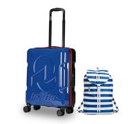 Invicta Trolley Travel - Bagaglio a Mano - Blu - 33 Litri, Rigido da Cabina con 4 Ruote Girevoli + ZAINO MINISAC NEXT - Invicta - Viaggi e Tempo Libero