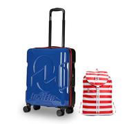 Invicta Trolley Travel - Bagaglio a Mano - Blu - 33 Litri, Rigido da Cabina con 4 Ruote Girevoli + ZAINO MINISAC NEXT - Invicta - Viaggi e Tempo Libero