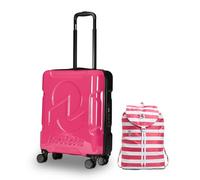 Invicta Trolley Viaggio - Bagaglio a Mano - Rosa - 33 Litri, Rigido da Cabina con 4 Ruote Girevoli + ZAINO MINISAC NEXT - Invicta - Viaggi e Tempo Libero