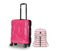 Invicta Trolley Viaggio - Bagaglio a Mano - Rosa - 33 Litri, Rigido da Cabina con 4 Ruote Girevoli + ZAINO MINISAC HERITAGE - Invicta - Viaggi e Tempo Libero