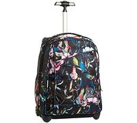 Invicta Trolley, Wildflowers, Cross-Over System, Nero. 2in 1 con Sallacci per Uso Zaino, Viaggio & Scuola