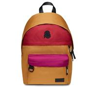 Invicta Zaino - AMERICAN - Tasca Porta PC 13'' - Studio, Ufficio e Tempo Libero - Tessuto ECO Material - per Ragazzo e Ragazza, ocra/rosa