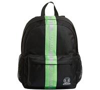 Invicta Zaino Scuola Benin S, Nero Verde, Reflective Band, Zaino Mono Scomparto con Tasca Porta PC e Tasca Porta Borraccia, Scuola, Unisex