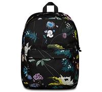 Invicta Zaino Scuola Carlson Fantasy, Nero Fantasia a Fiori, New Way Zaino Mono Scomparto con Tasca Porta PC e Tasca Porta Borraccia, Scuola, Università, Ragazza