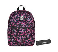 Invicta Zaino Dial, Doppio Scomparto, Fuxia Berries, Ragazze e Ragazzi, rosa/nero + Portapenne Scuola Loop Shine, Nero, Effetto brillantini, Shiny, Scuola media e superiore