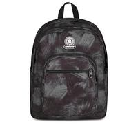 Invicta Zaino Dial, Doppio Scomparto, Tasca Porta Borraccia, Tasca Porta PC, Scuola e Tempo Libero, Brushed Black, Ragazze e Ragazzi, nero/grigio