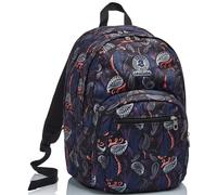 Invicta Zaino Format Invicta, Paisley, Nero, Doppio Scomparto, Scuola y Tempo Libero