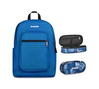 Invicta Zaino Jelek Plain, Blu, 34 L, Doppio Scomparto + Portapenne Scuola Lip Fantasy, Blu, Scuola media e superiore, Ragazza, Ragazzo