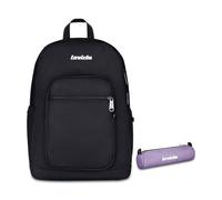 Invicta Zaino Jelek Plain, Nero, 34 L, Doppio Scomparto + Portapenne Scuola Loop Shine, Lilla, Effetto brillantini, Shiny, Scuola media e superiore, Ragazza