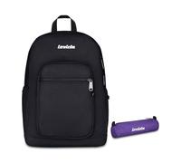 Invicta Zaino Jelek Plain, Nero, 34 L, Doppio Scomparto + Portapenne Scuola Loop Shine, Viola, Effetto brillantini, Shiny, Scuola media e superiore, Ragazza