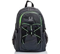 Invicta Zaino Lavoro Active, Grigio Verde, Benin, Zaino Doppio Scomparto con Tasca Porta PC, Tasca Porta Borraccia e Tasca con Organizer, Scuola, Ufficio, Viaggio, Unisex
