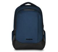 Invicta Zaino Ufficio MATE M, Blu, Zaino Monoscomparto con Fondo rinforzato, Tasca Porta PC con accesso indipendente, Nastro per alloggiamento asta trolley, Zaino Ufficio e Viaggio